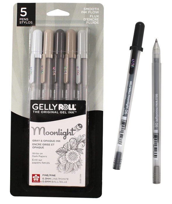 Sakura Blister Card Gelly Roll Moonlight 06 Fine Point Gel Ink Pen Set, Assorted Colors