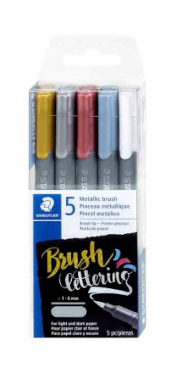 Primrosia 24 Pastel Dual Tip Watercolor Markers, Fine and Brush Tips Pens 