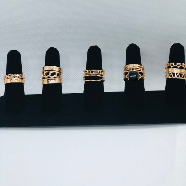 13 Piece Gold Stackable Ring Set