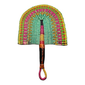 Fan, Handwoven African Fan, Wall Art, Boho Decor