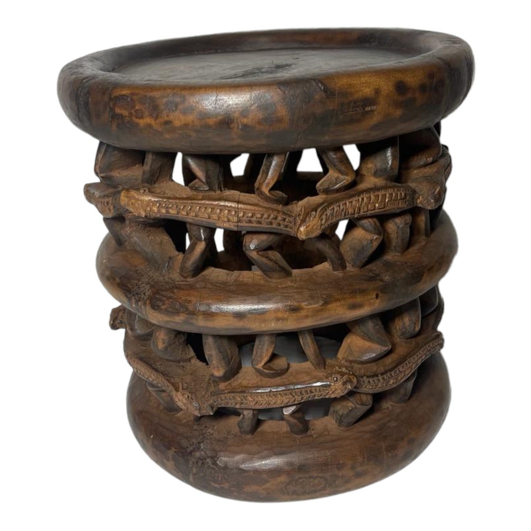 Vintage African Stool Handmade Wooden Stool African Table Etsy