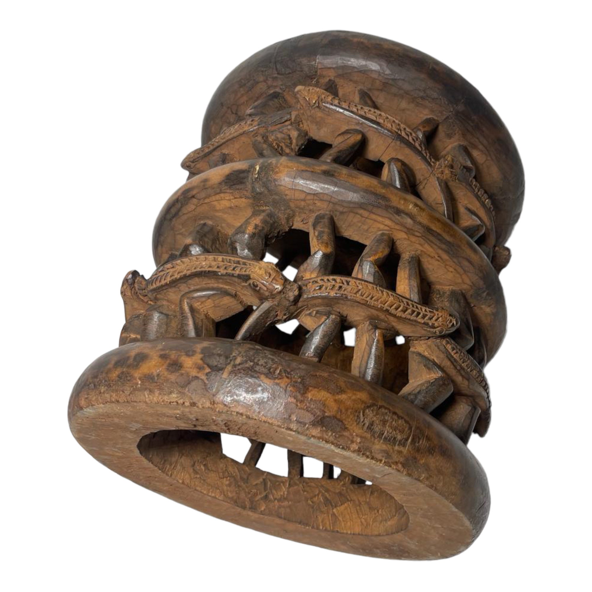 Vintage African Stool Handmade Wooden Stool African Table Etsy