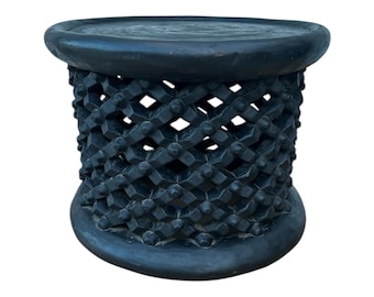 Bamileke Handcrafted Stool, African Table, End Table