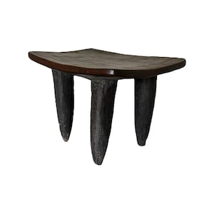 Authentic Senufo Stool – Hand-Carved African Wooden Stool | Tribal End Table | Vintage African Bench | Unique Home Decor