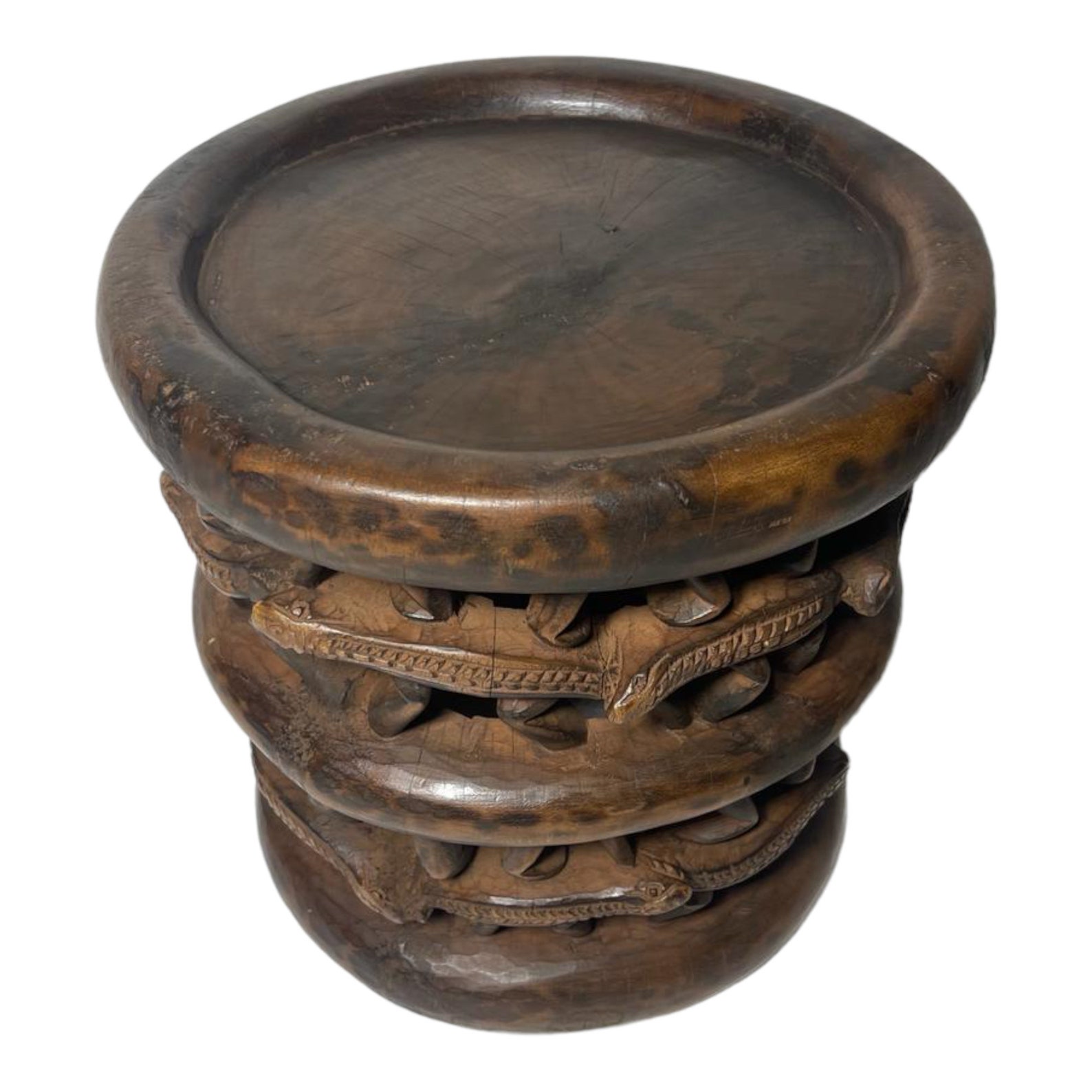 Vintage African Stool Handmade Wooden Stool African Table Etsy