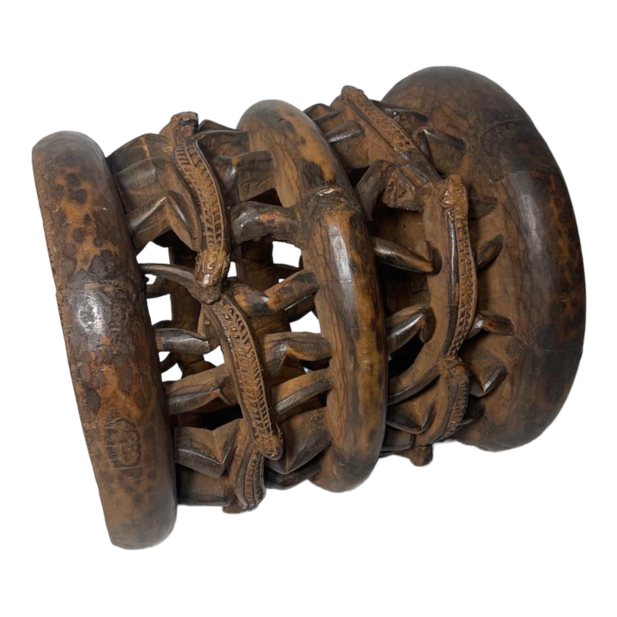 Vintage African Stool Handmade Wooden Stool African Table Etsy