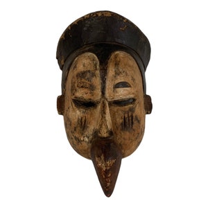 African Wood Mask, Wall Art, Antique African Art, Wall Hanging