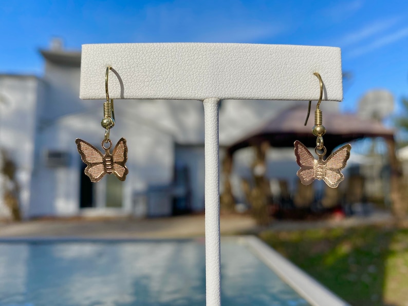 Gold Butterfly Earrings