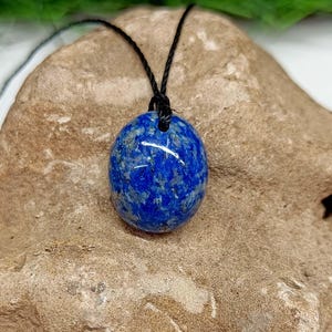 Lapis Lazuli Necklace for Men, Blue Stone Protection, Unique Gift for Him Statement Necklace, Bohemian Choker, Healing Necklace For Him Her,