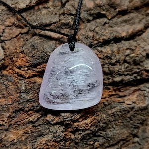 Kunzite Gemstone Necklace, Kunzite Necklace, Natural Pink Kunzite Pendant, Kunzite Jewelry, Handmade Pendant, Gifts For Her,