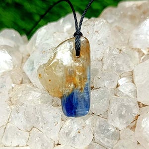 Blue Kyanite Pendant Necklace: Healing Crystal Jewelry Gift