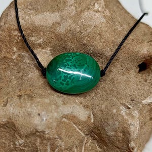 Malachite Necklace, Malachite Choker, Green Malachite Pendant, High Quality Malachite, Healing Crystal Necklace, Best Gift for Her,