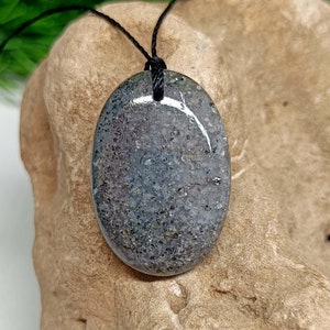Natural Black Sunstone Pendant Necklace: Adjustable Sunstone Jewelry