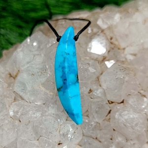 Natural Turquoise Pendant Necklace: Bohemian Protection Gemstone