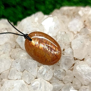 Amazing Fire Sunstone Necklace, Natural Sunstone Cabochon Necklace~ Sunstone Pendant~ Sun Pendant~ Birthday Gift. Sunstone Oval Pendant,