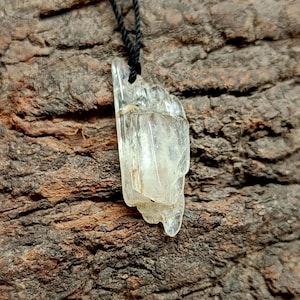 Raw Kunzite Necklace, Kunzite Gemstone Necklace, Natural White Kunzite Pendant, Kunzite Jewelry For Her, Natural Kunzite, Layering Necklace,