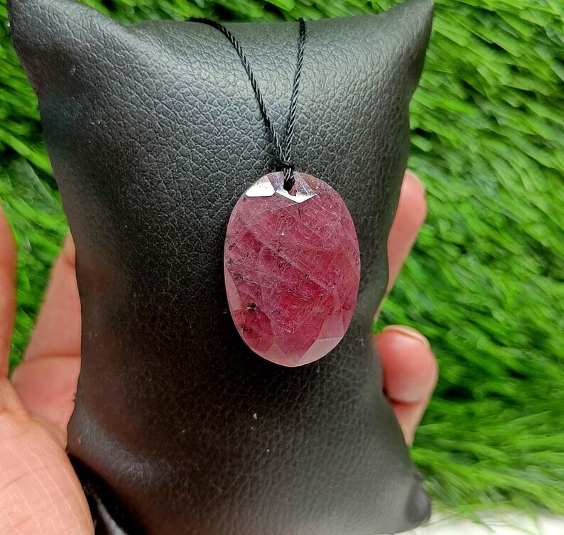 Star Ruby Pendant, Necklace: Protection Gemstone, Adjustable Length, leather necklace, protection necklace, gift for men, raw leather, gemstone necklace, crystal necklace men, taurus zodiac gift, choose crystal, ruby necklace, ruby pendant, ruby jewelry, dainty ruby, ruby carving, handmade jewelry, handcrafted necklace, fashion jewelry, anniversary gift for her, birthday gift for him her, rough necklace,