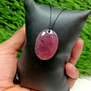 Natural Ruby Necklace, Authentic Ruby Pendant, Men's Ruby Necklace, Handcrafted Ruby Necklace, Birthday Gift, Birthday Gift For Him And Her, image 2
