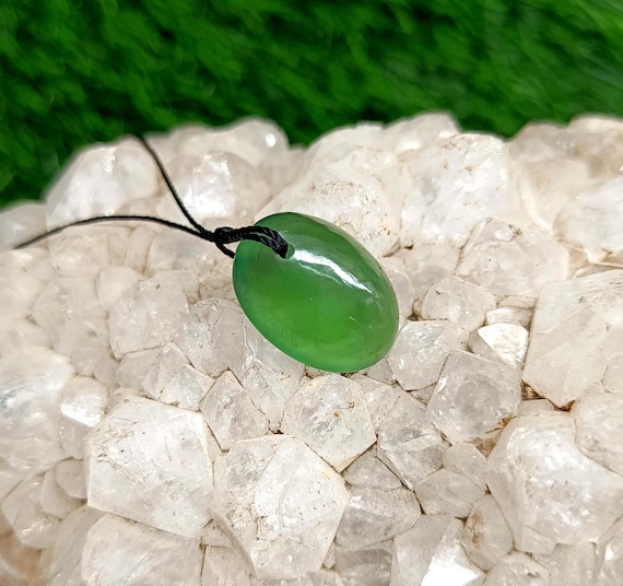 Natural Green Serpentine Pendant Necklace: Mens Jewelry