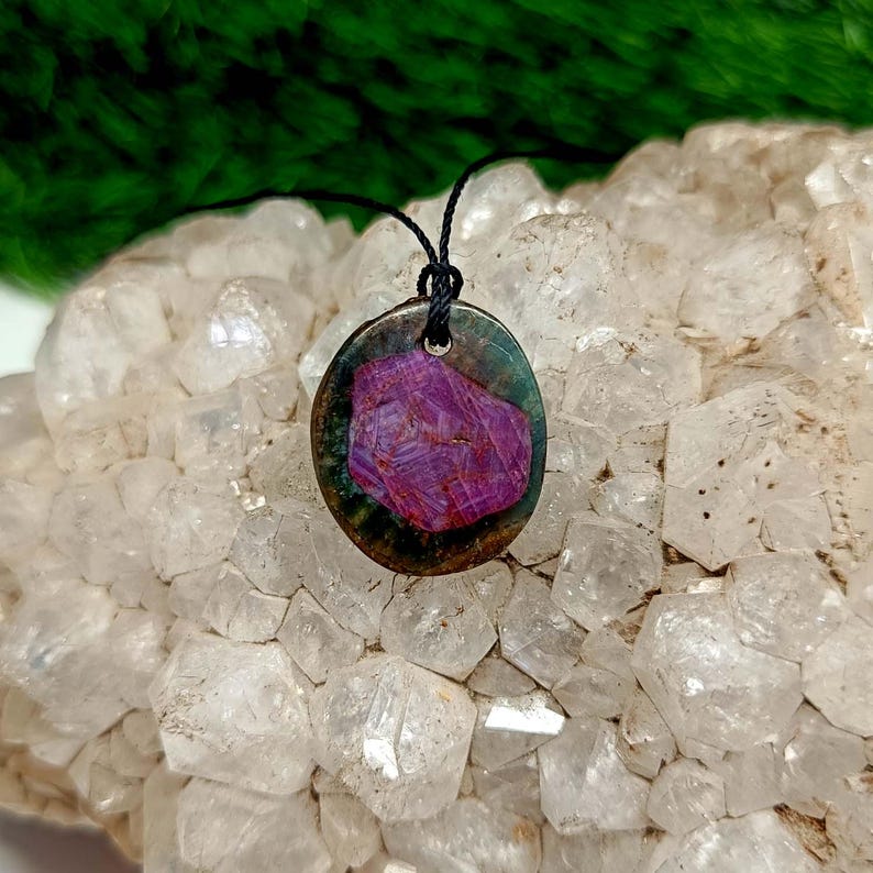 Star Ruby Pendant, Necklace: Protection Gemstone, Adjustable Length, leather necklace, protection necklace, gift for men, raw leather, gemstone necklace, crystal necklace men, taurus zodiac gift, choose crystal, ruby necklace, ruby pendant, ruby jewelry, dainty ruby, ruby carving, handmade jewelry, handcrafted necklace, fashion jewelry, anniversary gift for her, birthday gift for him her, rough necklace,