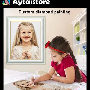 HEAVART 5D DIY Custom Diamond Painting Kits for Adults – Round Drill  Personalized Photo Customized Diamond Painting, Art Gift for Family Friends  Kids