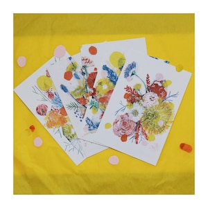 BOEKET - pakje van 5 verschillende postkaartjes