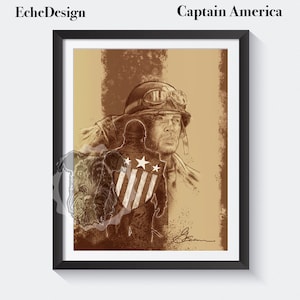 Captain America Steve Rogers 8 x 10 Art Print
