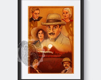 Hercule Poirot "Döden på Nilen" Poster 8 x 10 Konsttryck