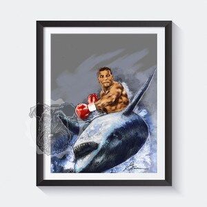 Tyson vs Shark 8 x 10 Art Print