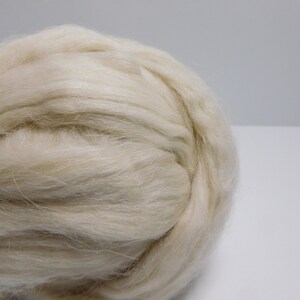 Baby Llama, Cria, White, Undyed, Bare, Combed Top, Roving, for Spinning, Felting, Crafting, 4 ounces image 8