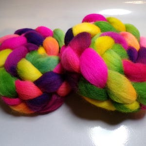 Cheviot, Hand Dyed, Roving, Combed Top, for Spinning, Felting, 4 ounces