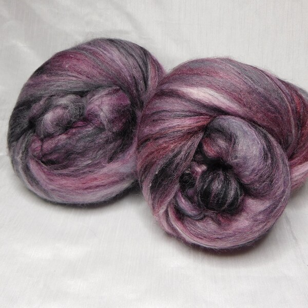 BFL, Merino, Silk, and More, Batt for Spinning, Felting, 2+ ounces