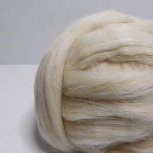 Baby Llama, Cria, White, Undyed, Bare, Combed Top, Roving, for Spinning, Felting, Crafting, 4 ounces image 5