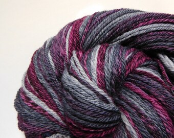 18.5 Micron Merino and Cashmere, Handspun, Hand Dyed, 3 Ply Yarn, Over 200 Yards