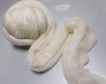 18.5 Micron Merino and Cashmere, Luxury Fiber, Undyed, Bare, Combed Top, Roving, for Spinning, Felting, 3 ounces