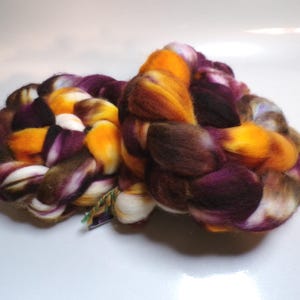 Superwash Merino and Nylon, Hand Dyed, Roving, Combed Top, for Spinning, 4 ounces