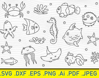 Download Fish Stencil Svg Etsy