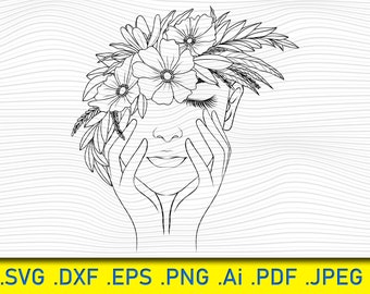 Download Flower Woman Svg Etsy
