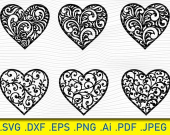 Download Lace Heart Svg Etsy