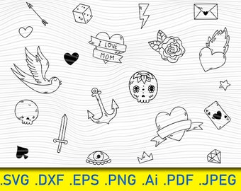 Download Vintage Tattoo Svg Etsy