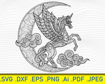 Download Unicorn Mandala Svg Etsy