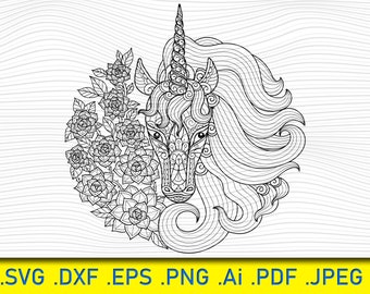Download Unicorn Mandala Svg Etsy