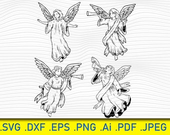 Download Christmas Angel Svg Etsy