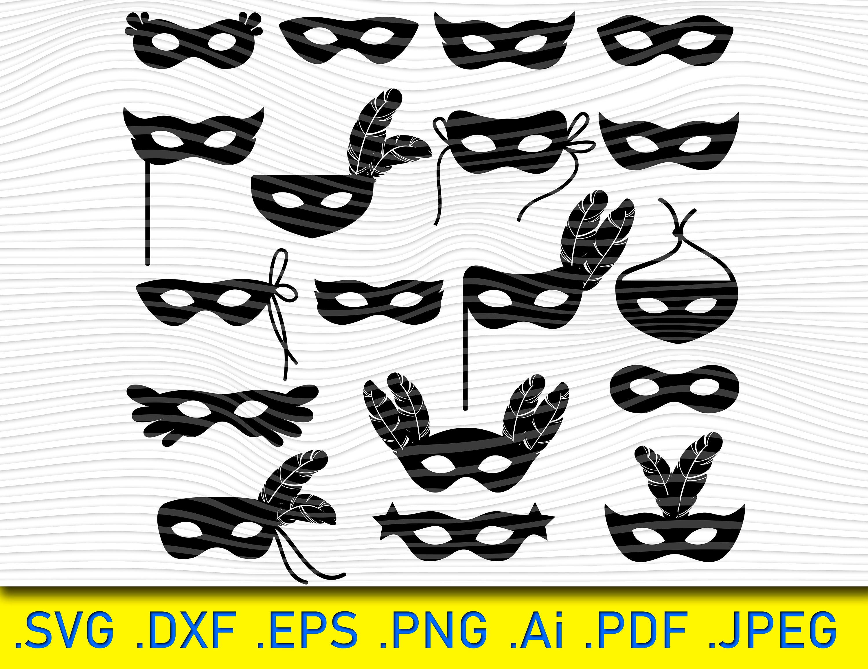 Clip Art & Image Files Mask Silhouette Cricut Theater Mask svg Carnival
