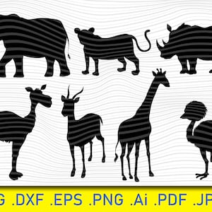 Zoo animals svg bundle, zoo animals clipart, zoo svg, animals svg, cut files for cricut silhouette, dxf, png, Lion King Silhouette Svg