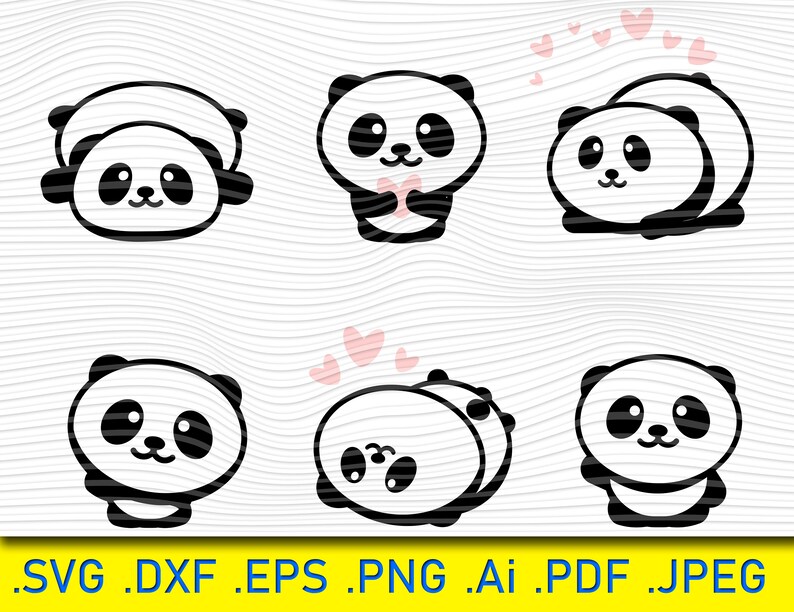 Panda Svg Panda SVG Bundle Panda Bear Svg Panda Dxf Panda - Etsy