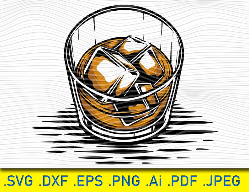 Glass of Whiskey Whisky Glass SVG Wine Glass SVG Glasses - Etsy