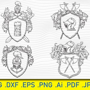 Heraldry, Medieval shield, Heraldic emblems, Knight&#39;s shield, coat of arms, emblem svg, arms, knight, knight&#39;s shield, crown, family crest