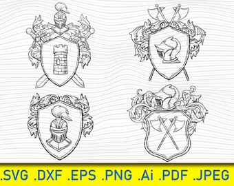 Heraldry, Medieval shield, Heraldic emblems, Knight's shield, coat of arms, emblem svg, arms, knight, knight's shield, crown, family crest