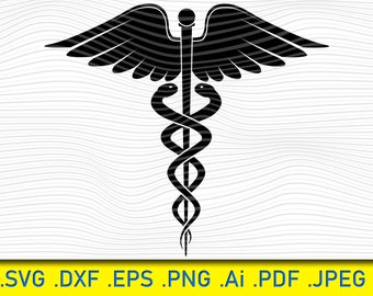 Caduceus medizinische Versorgung, Icon Vector, Medizin Svg Bundle, medizinische Caduceus Svg, Organ Svg, Krankenschwester Svg, Arzt Svg, Clipart Vektor, Png Dxf eps